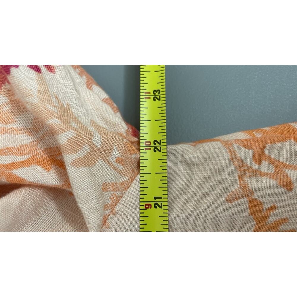 Chicos Linen Coral Reef Tunic Dress Vacation Resort Kaftan Women's Size 3 16/18 - Picture 12 of 14